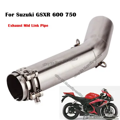 For 2006-2007 Suzuki GSXR 600 750 Exhaust Mid Pipe Slip On Link 51mm Muffler • $59.11