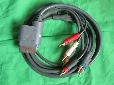 Original Microsoft XBOX 360 Component AV HD TV Cable Composite Audio Video Lead • £2.50