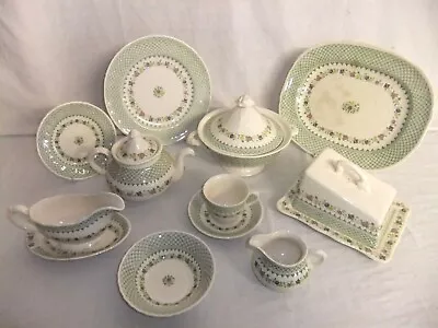 Mason's - Madrigal - Green Vintage Ironstone Tableware Made In England - 1D5A • £3