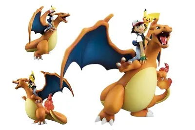 MegaHouse G.E.M. Series Pokemon Ash & Pikachu & Charizard Figure • $399.99