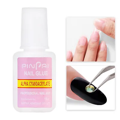 Nail Glue EXTRA STRONG Professional Instant Brush On False Tip Adhesive 10ml US • $1.65