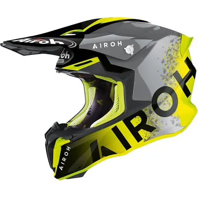 NEW Airoh Twist 2.0 Bit Gloss Yellow Dirt Bike Motocross Helmet • $229