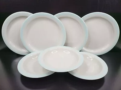 Noritake Nile Glow (4) Dinner Plates (3) Soup Bowls Set Vintage Stoneware Dishes • $69.87