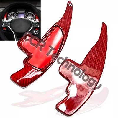 Real Carbon Fiber Red Steering Shift Paddle Extension Fits 08-11 R230 SL63 SL65 • $126