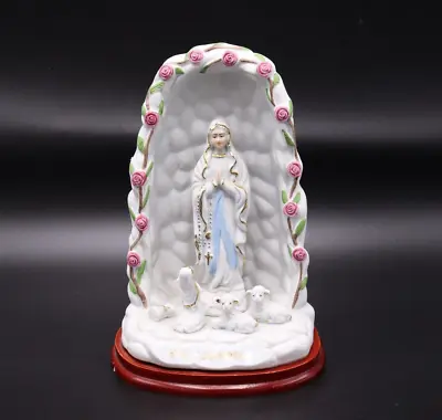 Vintage N.D. Lourdes Church FRANCE Statue Figure Religion Mary Virgin Lady • $330