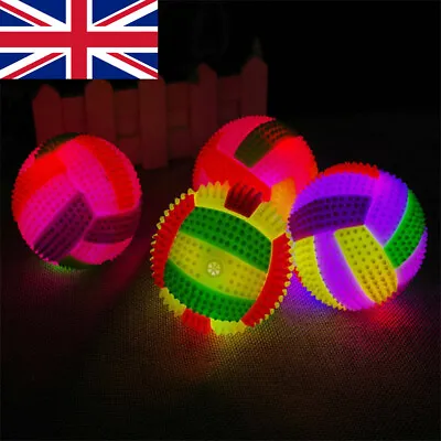 LED Light-Up Volleyball Flashing Color-Changing Bouncing Ball Toy For Kids Child • £3.23