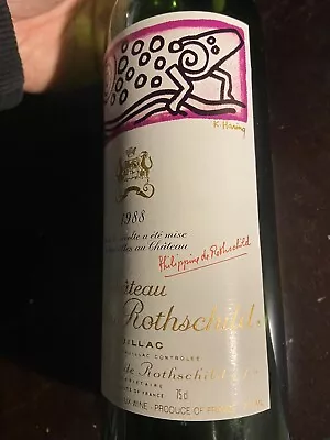 1988 Chateau Mouton Rothschild Empty Wine Bottle • $50