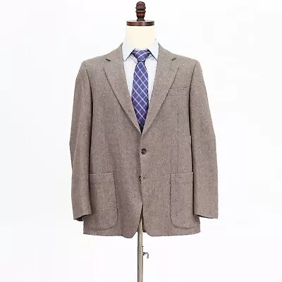 Calvin Klein 42R Brown Sport Coat Blazer Jacket HB 2B Wool • $74.99