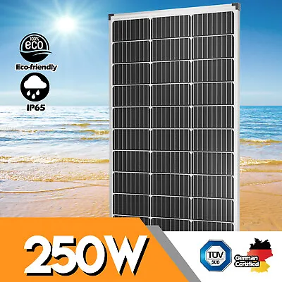 12V 250W Solar Panel 250 Watt Mono Caravan Camping Home Battery Charging Power • $129.90