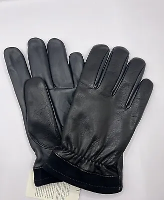 Ugg Men’s Black Faux Fur Lined Captain Pieced Genuine Leather Glove Warm New $95 • $45.99