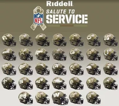 NFL Riddell 2022 Salute To Service Speed Mini Football Helmet - PICK YOUR TEAM! • $24.95