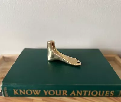 Vintage Carl Aubock Solid Brass Foot Paperweight Unsigned • $189.99