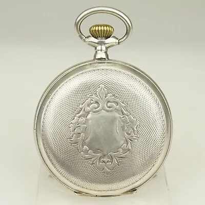 Rare! Antique Silver Pocket Watch Men's No Fusee Duplex Chronometer Repeater RAR • $95