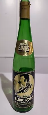 Vintage Elvis Presley Frontenac Blanc D'oro White Wine  Bottle 1978 13  Tall 👑 • $13.99