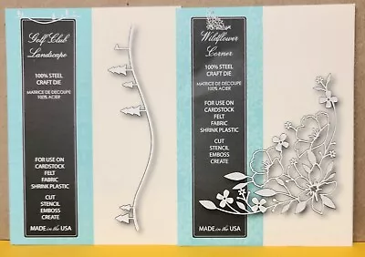 Memory Box Metal Cutting Die LOT Of 2 Golf Club Landscape 98889 Wildflower 98895 • $18.49