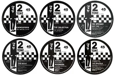£5.50 • Buy X6 85mm Record Label Vinyl Stickers Madness Specials Select Beat Retro Ska 2Tone