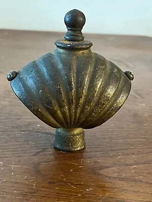 $21.60 • Buy Antique Vintage Cast Iron Shell Light Socket Cluster Finial And Screws Lamp Part