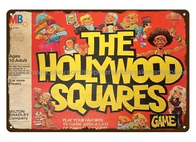 Metal Garage Shop Wall Art 1980  Squares Board Game Metal Tin Sign • $18.87