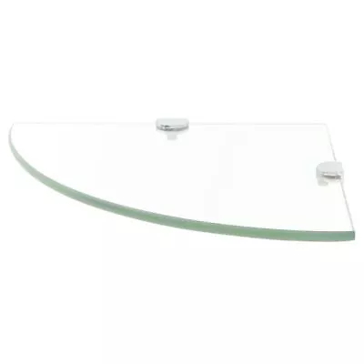 Corner Shelf Glass Panel Floating Caddy Kitchen Bathroom Wall Organiser Unit • $47.95