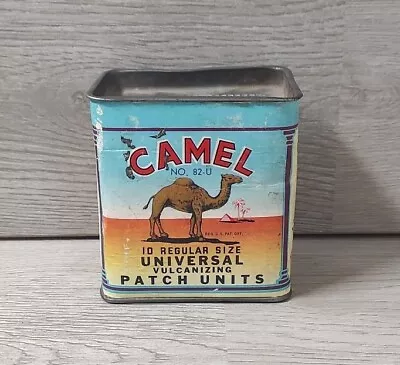 Vintage 1946 Camel No. 82-U Universal Patch Units Cigarette Advertising Tin  • $15.99