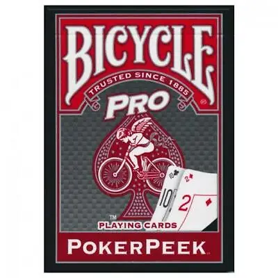 £6.49 • Buy 1 Red Decks Of Bicycle Pro Poker Peek Index Poker Casino Magic Playing Cards UK