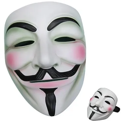 V For Vendetta Mask Guy Fawkes Anonymous Halloween Masks Dress Costume Cosplay • $3.59