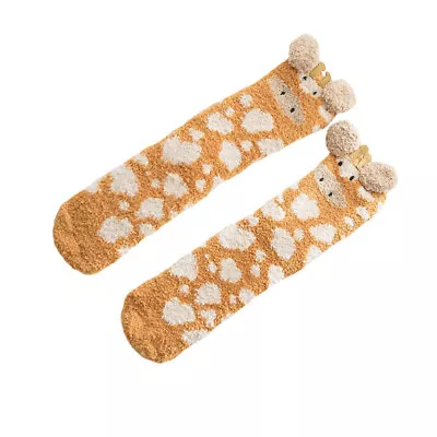 £6.51 • Buy Winter Stereoscopic Giraffe Design Socks Stylish Thicken Floor Socks Coral