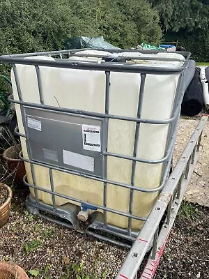 1000 Litre IBC Tank Container Water Diesel Fuel Oil Storage Allotment Farm Field • £30
