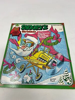 Vintage Snoopy's Christmas 45 Record Peanuts Holiday Peter Pan Records PP 1070 • $7.99