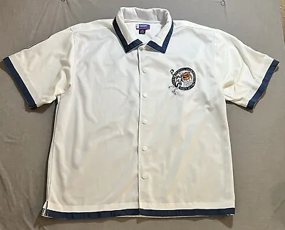 Veezo Basketball Button Up Shirt Adult 2XL White Short Sleeve Jersey Mens • $29.80