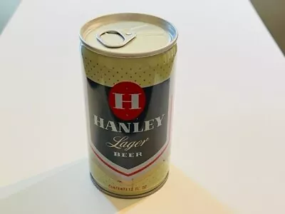 Beer Can - Hanley Lager ( Bottom Opened Steel Can ) • $8