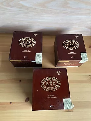 Vintage La Gloria Cubana De E.P.C. Calidad Suprema Series Wood Cigar Boxes Lot 3 • $15