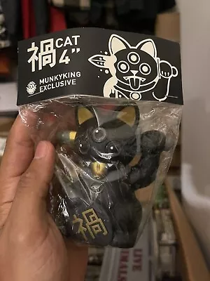 Playge Misfortune Cat Black Gold 9  Vinyl Figure Ferg Rotofugi Exclusive Rare • $450