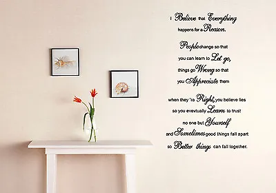 Hand Carving Marilyn Monroe I Believe Art Quote Wall Stickers UK RUI120 • £16.93