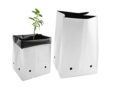 Grow Bags Thick Plastic Grow Bags For Potting Seedlings Rootings 1 Gallon 100... • $34.53