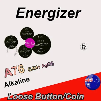 4 X Industrial LOOSE Energizer A76/LR44/ AG13 1.5V Battery Coin Button Cell  • $5.47