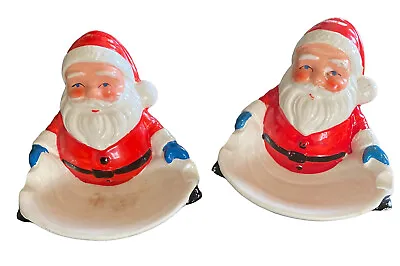 Vintage Ceramic Santa Clause Ashtray Trinket Dish Japan MCM Christmas Decor • $29.99