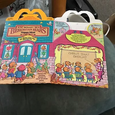 Vintage McDonald's Berenstain Bears Happy Meal Box • $7