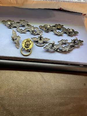 Vintage Drawer Handles Lot Of 6 One Small Lions Head One Hanger • $4