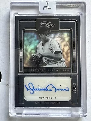 Mariano Rivera Auto #25/42!! 2023 Panini Three & Two - Yankees Legendary Sig! • $67