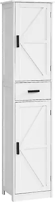 Bathroom Storage Cabinet With 2 Doors & 1 Drawer Tall Bathroom Cabinet With 6 S • $193.99