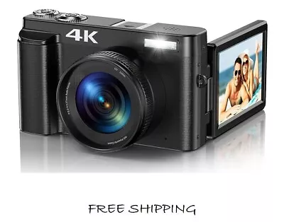 Digital Camera 48MP 60FPS Video WiFi & App Control Photo 16x Zoom VLOG W/ 32G SD • $59.99