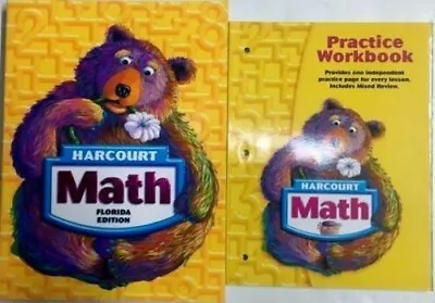 $17.99 • Buy Grade 1 Harcourt Math Text+Workbook Bundle 1st Curriculum Homeschool