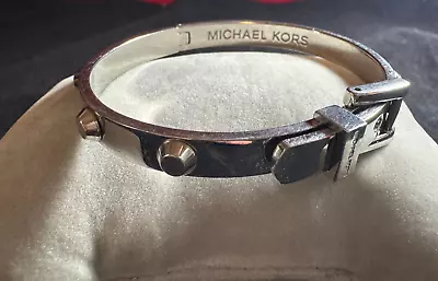 Vintage Michael Kors Belt Buckle Studded Hinged Cuff Bracelet • $45