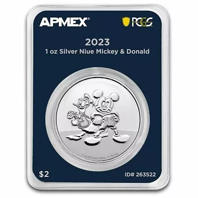 2023 Niue 1 Oz Silver $2 Mickey & Donald (MD® Premier + PCGS FS) • $45.48