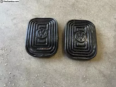 1970's German Volkswagen Beetle Bug VW OEM Logo Pedal Pads Set Pair • $22.99