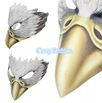 A1-4 Luxury Unisex Latex Bald Eagle American Bird Stag Do Eagle Owl Costume Mask • £8.45