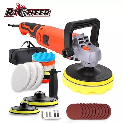 Car Buffer Polisher Waxer 7-Speed Rotary 6  + 7  Backing Plate Polishing Machine • $62.99