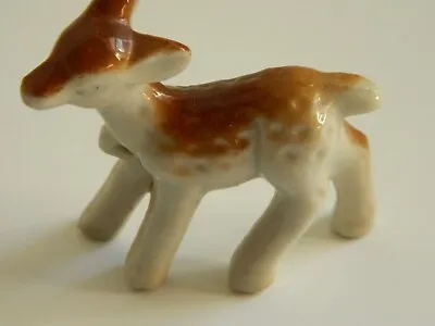 Vintage Miniature Japan Deer Dimpled Texture Figurine Porcelain Ceramic • $12.99