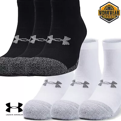 Under Armour Sports Socks Unisex UA HeatGear® Lo Cut Wicking Compression 3 Pairs • £11.95